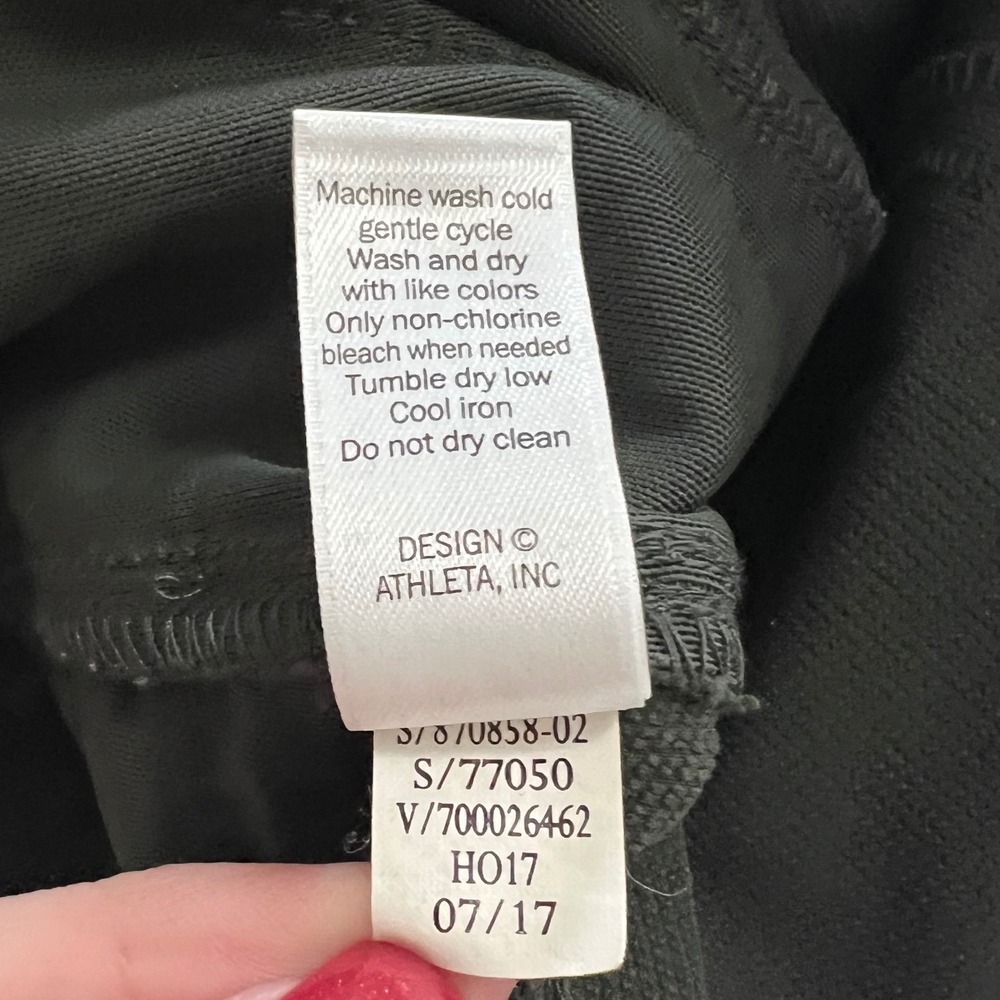 Athleta Cargo Pants Women Size 2 Gray Nylon Spandex Zip Pockets Activewear - Picture 9 of 11